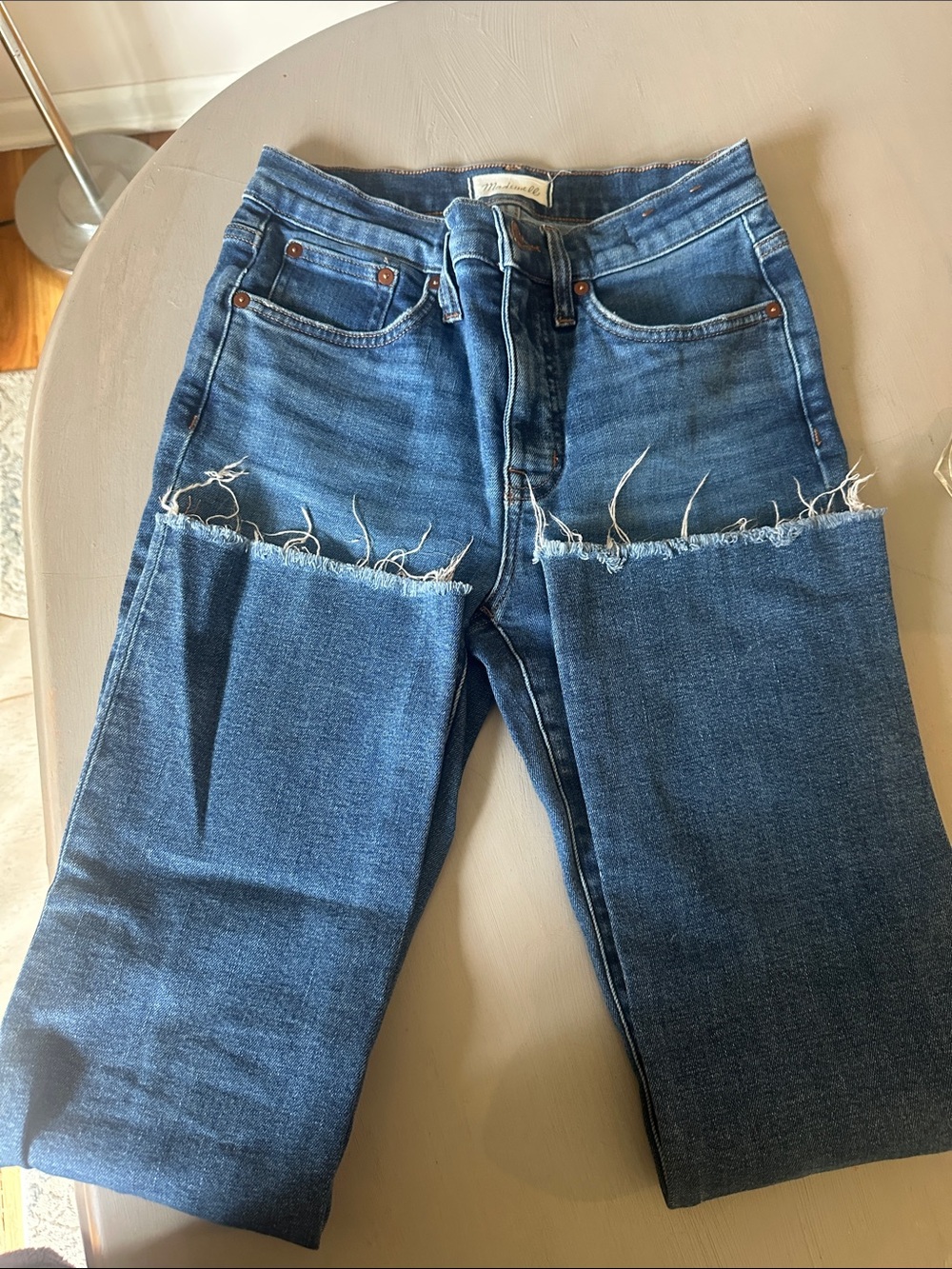 Madewell High-Rise Skinny Jeans in Medium Blue Wash - Picture 2 of 4